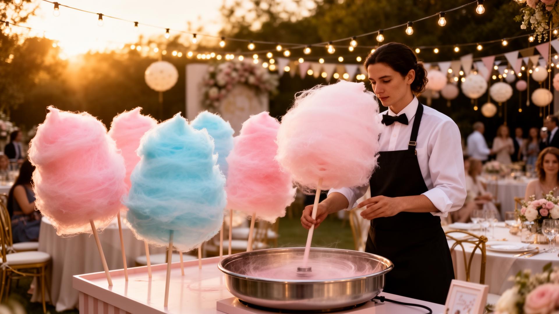 Cotton candy machine rental at a New Jersey party