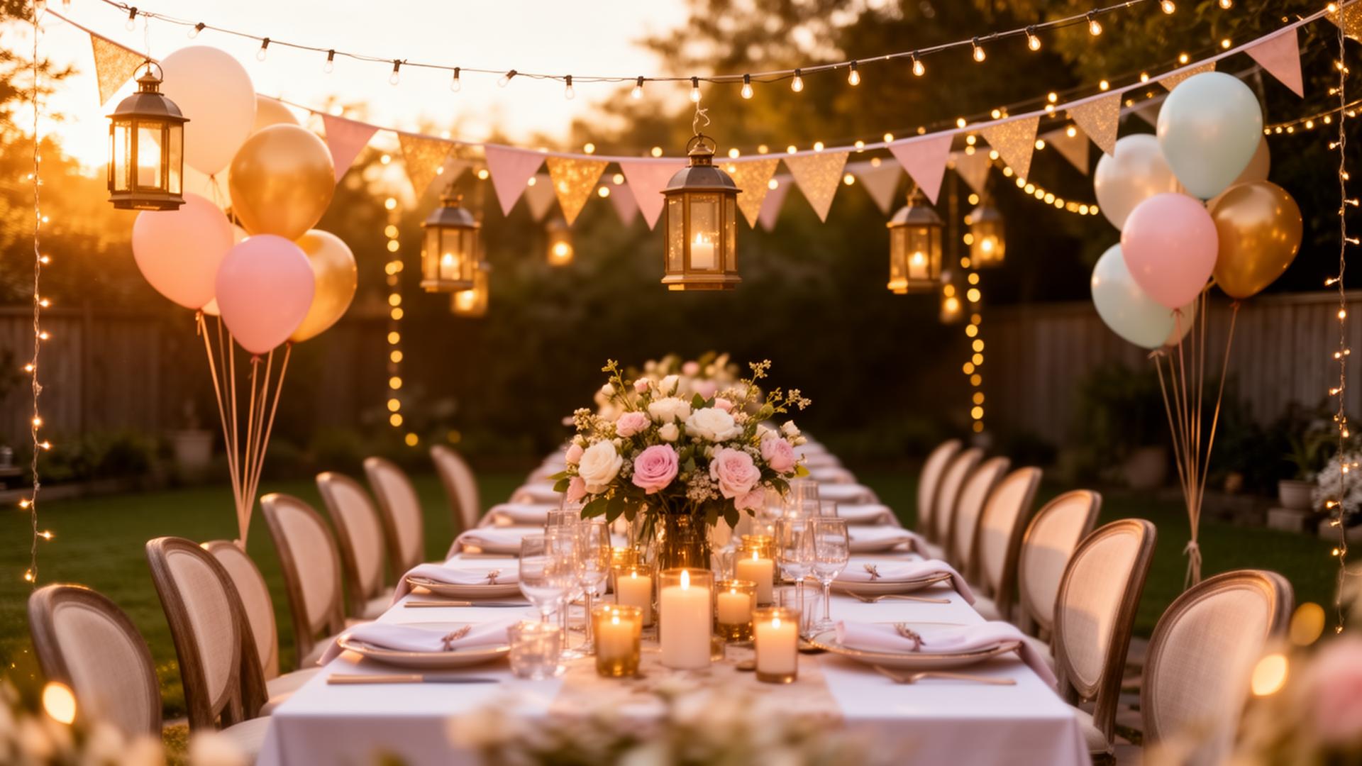 Elegant event celebration with premium decorations