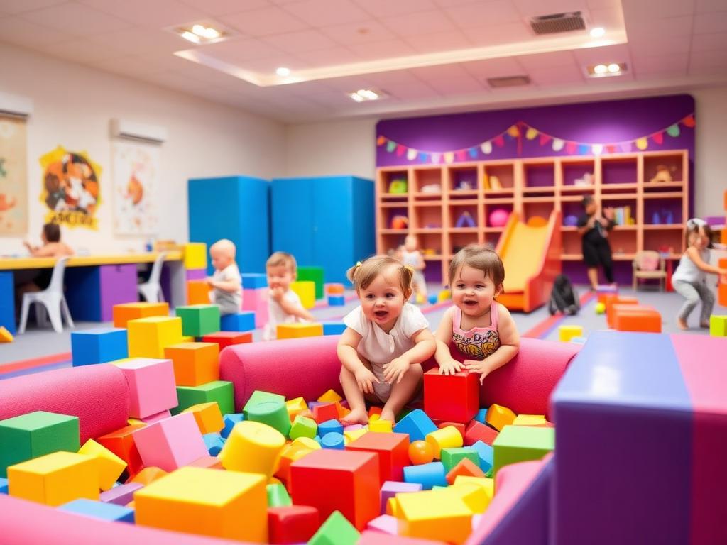 Toddler soft play rental setup at a first birthday party in Howell NJ
